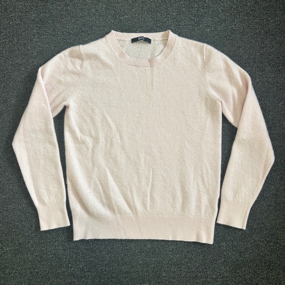 Quince Cashmere Crewneck Sweater Pink Womens Medium Long Sleeve Knit Top Casual